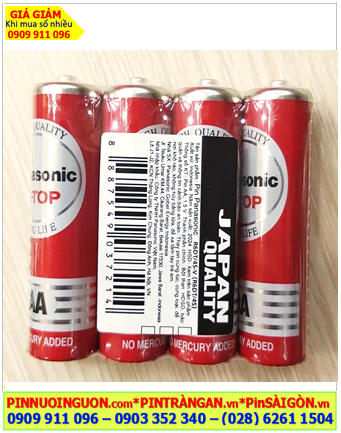 Panasonic R6DT/4S (UM-3DT/4S); Pin AA 1.5v Panasonic R6DT/4S Hi-top (X.xứ Indonesia /Gói 4viên)